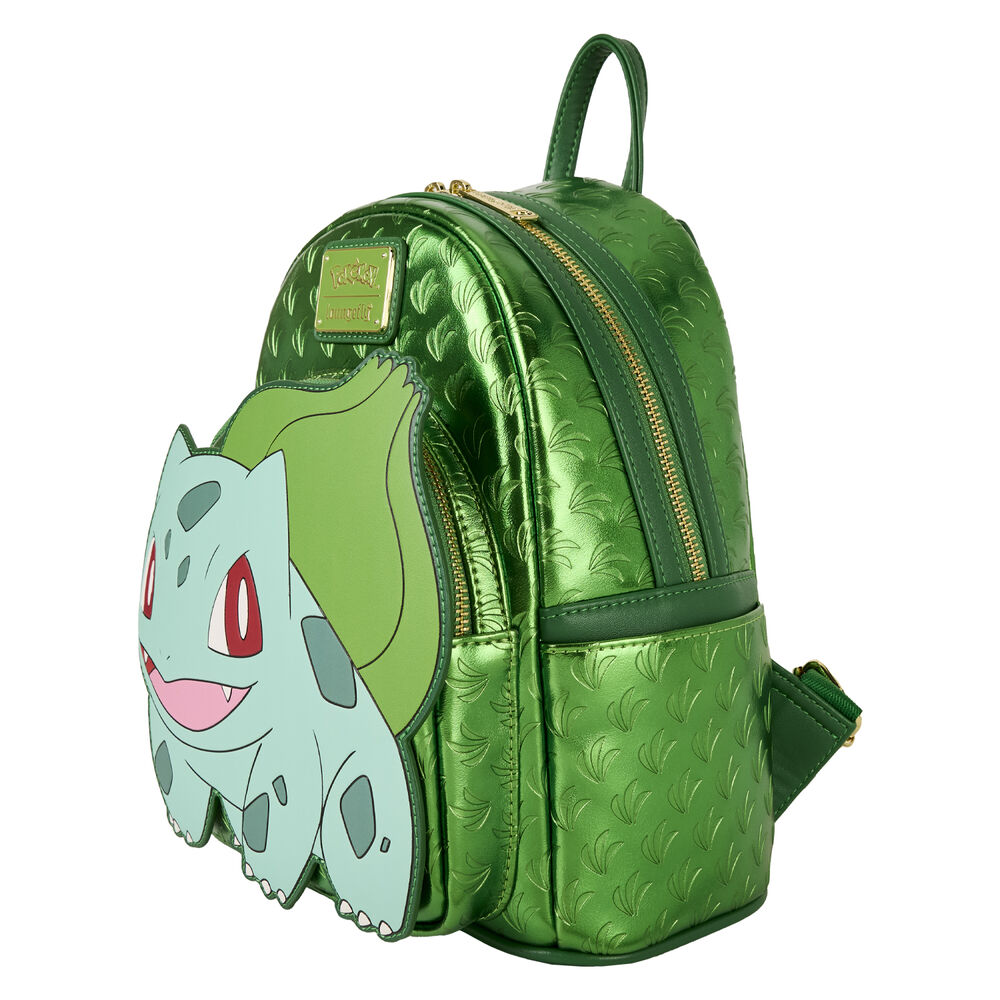Intérieur du sac à dos Pokémon Bulbasaur Loungefly avec compartiments organisés