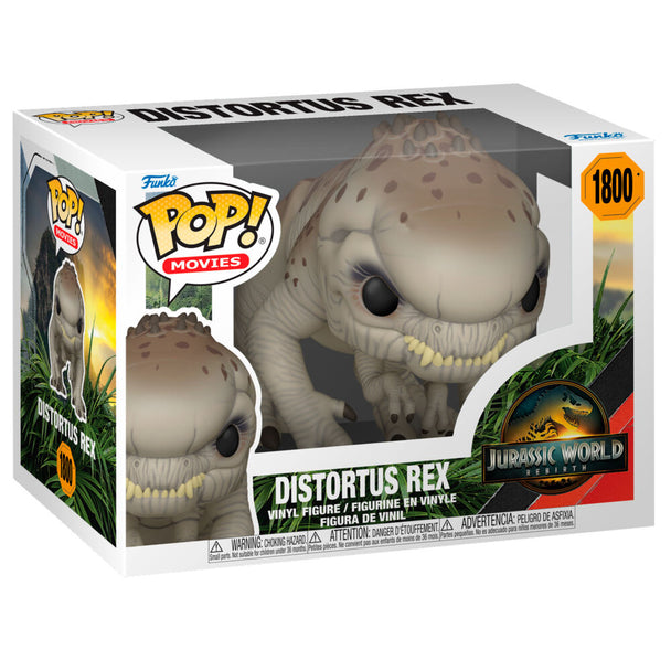 Figurine Funko POP Jurassic World 5 Distortus Rex en vinyle de 9cm dans sa boîte cadeau officielle