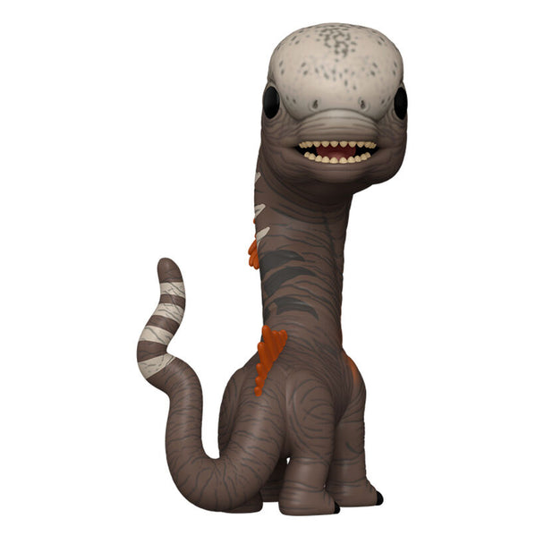 Détail de la figurine Funko POP Titanosaurus Jurassic World 5 montrant les motifs et couleurs réalistes