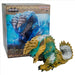 Figurine Monster Hunter Zinogre en situation avec un fond neutre mettant en valeur ses finitions