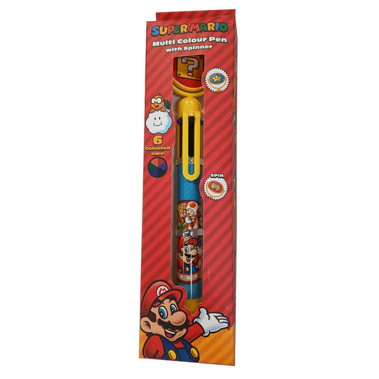 Stylo multicolore Super Mario Bros Nintendo de la marque PYRAMID avec design coloré et motifs Mario.