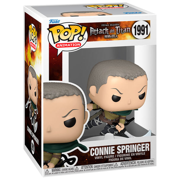 Boîte cadeau officielle de la figurine Funko POP Connie Springer Attack on Titan, parfaite pour collection
