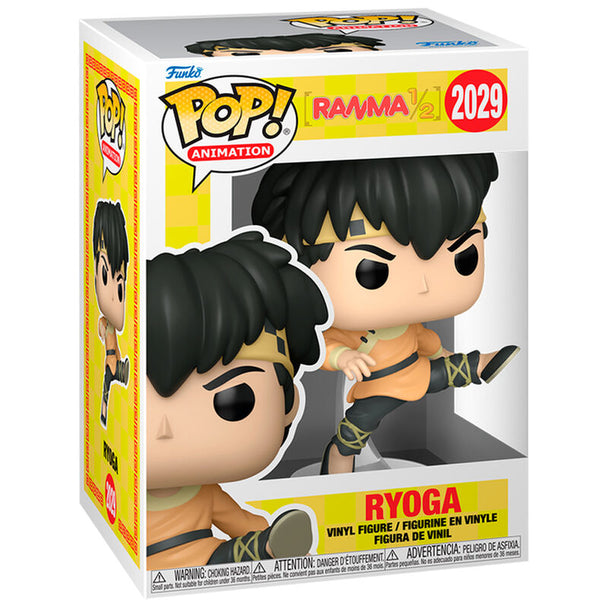 Vue rapprochée de la figurine Funko POP Ryoga avec détails précis et couleurs vives