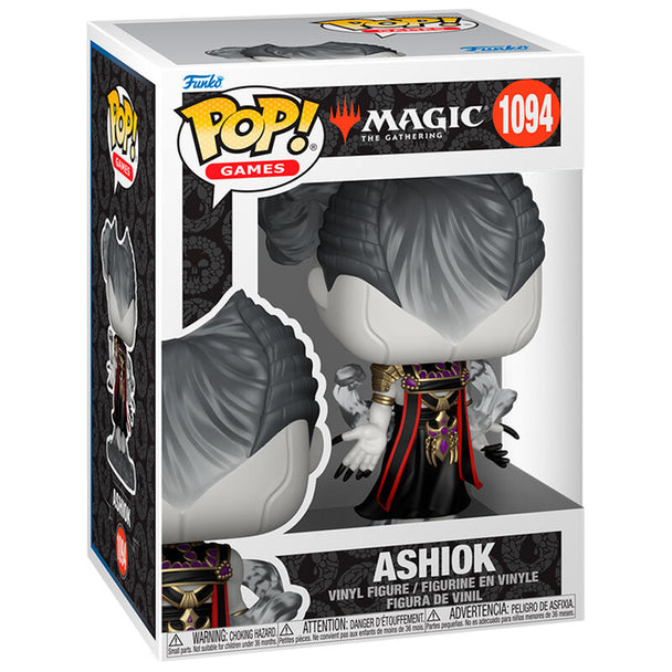 Vue de côté de la figurine Funko POP Ashiok Magic The Gathering avec détails précis et couleurs vives