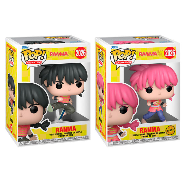 Figurine Funko POP Ranma 1/2 Ranma 5 + 1 Chase vue de face en vinyle 9 cm