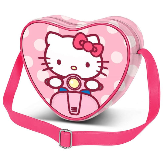 Sacoche moto Hello Kitty KARACTERMANIA, vue de face, mettant en valeur le design adorable et les détails soignés, parfaite pour les fans de la célèbre chatte.