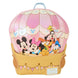 Sac à dos Loungefly Disney Mickey & Friends en forme de montgolfière vue de face avec détails colorés