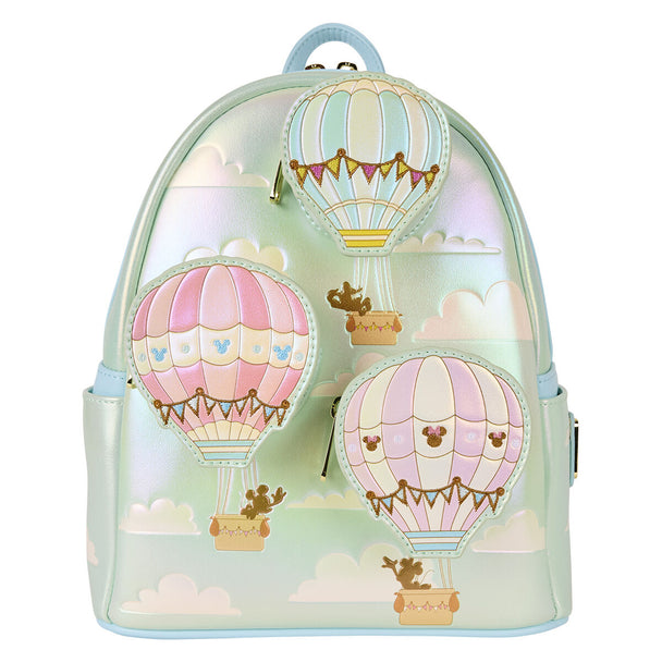 Sac à dos Loungefly Disney Mickey & Friends montgolfière vue de face avec détails colorés