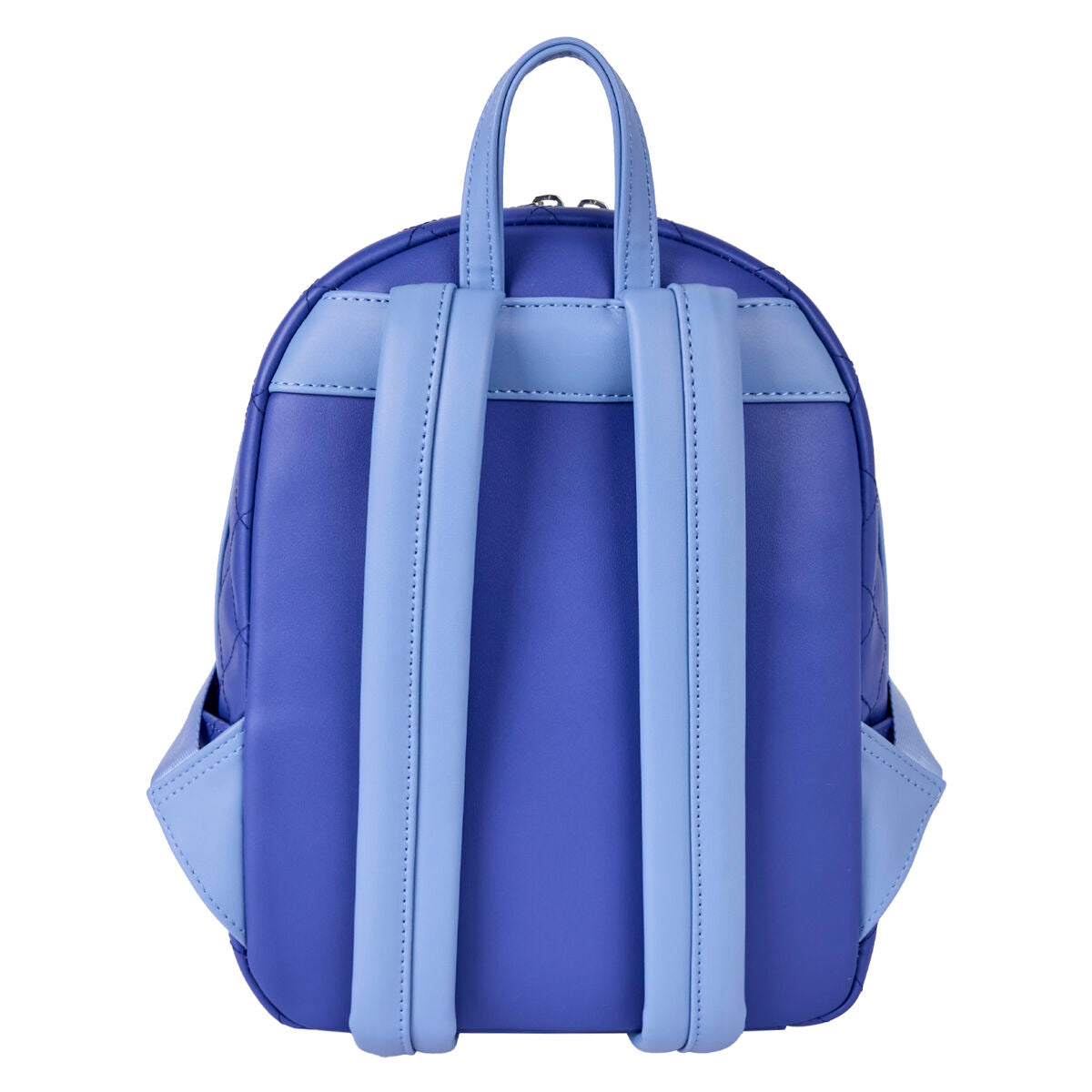 Photo du sac à dos Loungefly Disney montrant la fermeture éclair et les finitions.