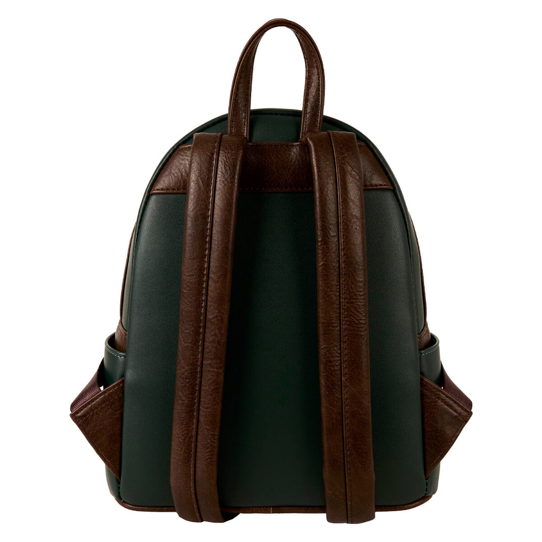 Sac à dos Loungefly The Fox and the Hound porté par un modèle, bretelles ajustables visibles