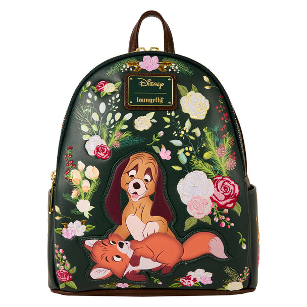 Sac à dos Loungefly The Fox and the Hound vue de face avec design Tod & Toby