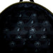 Détail du logo Loungefly brodé sur le sac à dos How to Train Your Dragon, soulignant l'authenticité du produit.