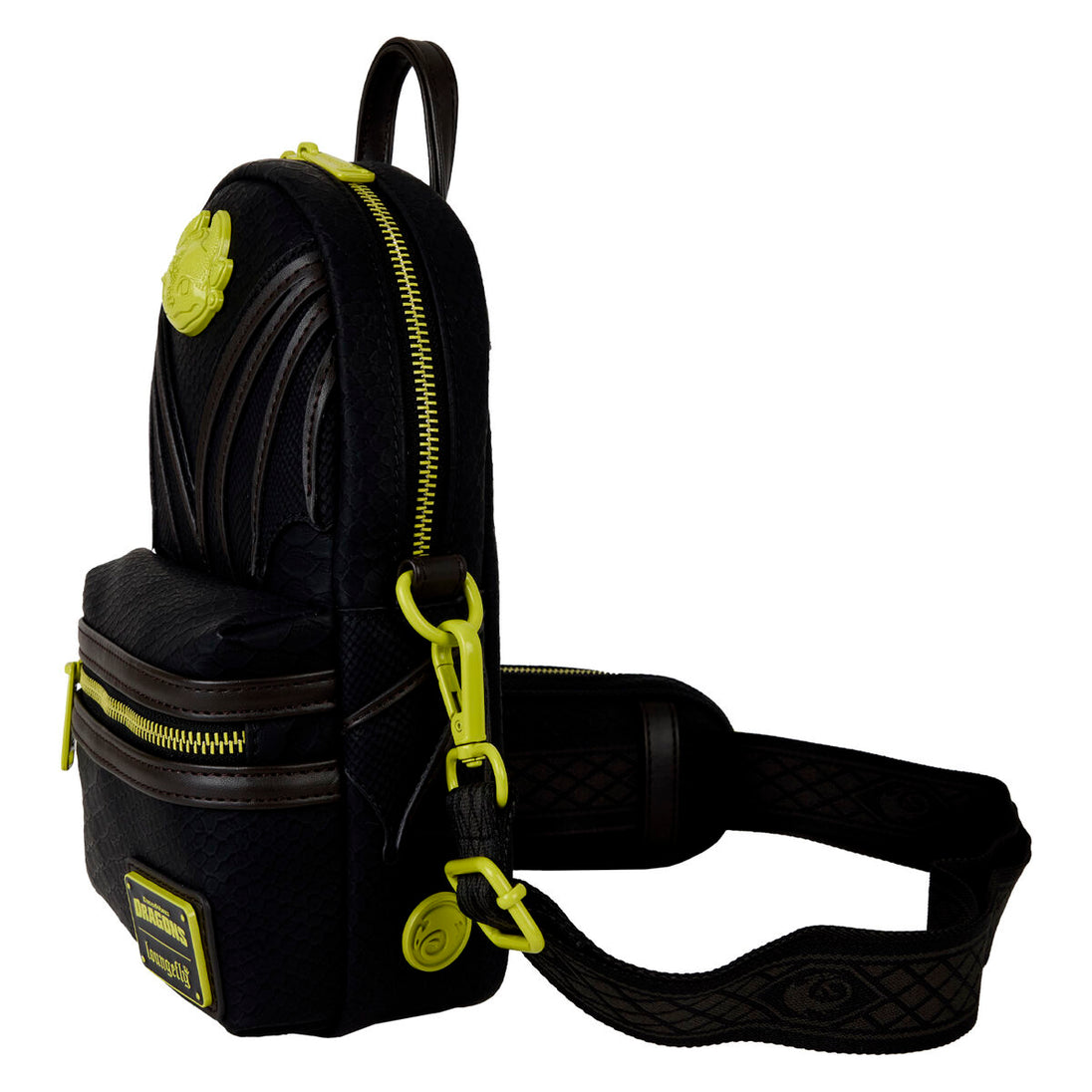 Photo détaillée du côté du sac montrant la texture et les finitions soignées Loungefly