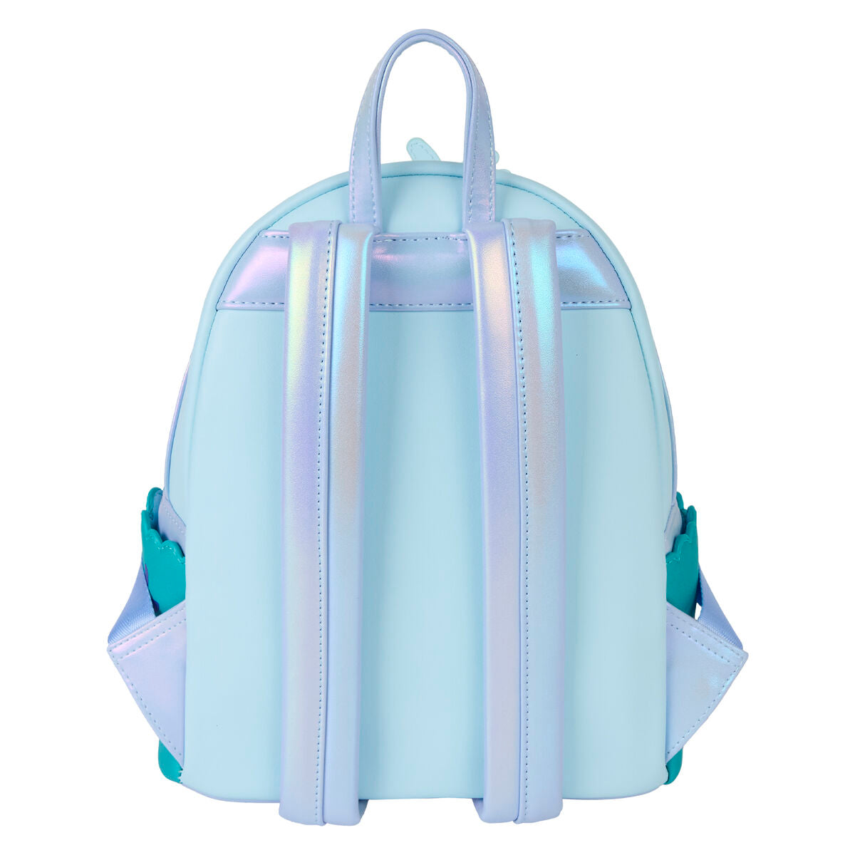 Vue arrière du sac à dos Loungefly Disney avec bretelles rembourrées pour un confort optimal lors du port.