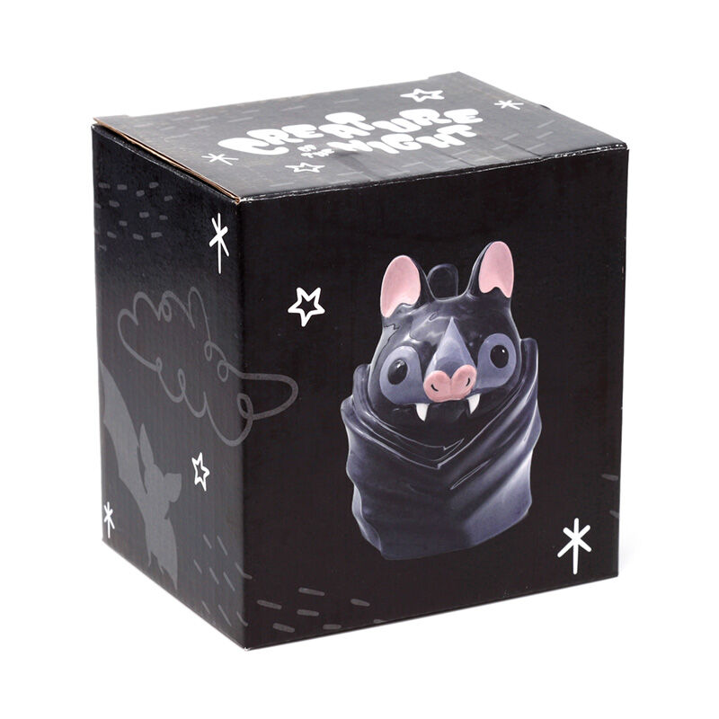 Photo du mug chauve-souris PUCKATOR sous différents angles pour apprécier le design