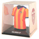 Figurine mini t-shirt rétro Valencia CF vue de face avec étui transparent