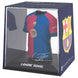 Figurine mini t-shirt Lamine Yamal FC Barcelona vue de face avec détails du maillot
