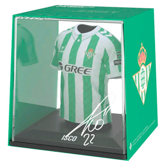 Figurine mini t-shirt Real Betis Isco vue de face avec détails précis des couleurs et logo