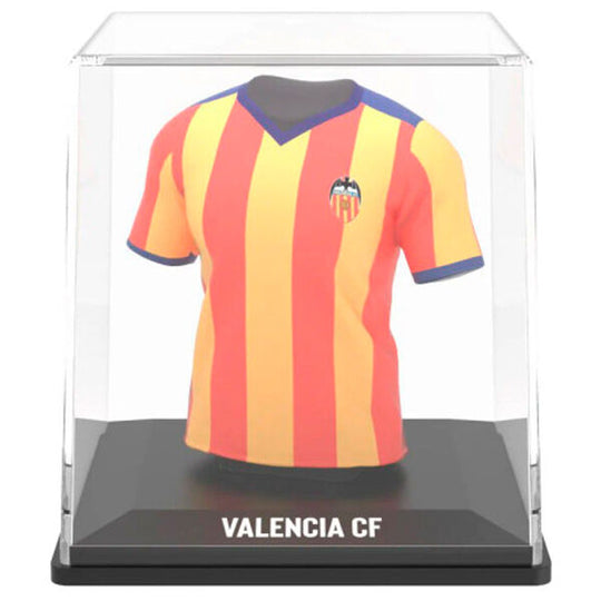 Figurine Valencia CF rétro présentée à côté de son étui biodégradable