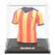 Figurine Valencia CF rétro présentée à côté de son étui biodégradable
