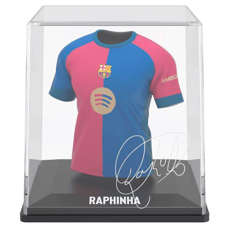 Vue latérale de la figurine Raphinha avec son design fidèle au club