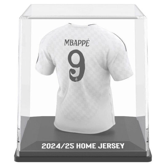 Vue latérale de la figurine mini t-shirt Mbappé montrant la qualité du design et des matériaux