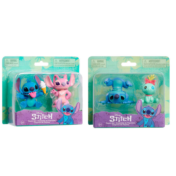 Figurines Disney Stitch assorties pack de 2, hauteur 7,5 cm, vue de face