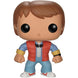 Figurine POP FUNKO Marty McFly de Retour vers le Futur, vue latérale montrant les détails du costume et de la posture iconique