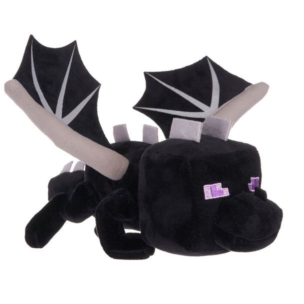 Peluche officielle Minecraft Ender Dragon 26cm de PLAY BY PLAY, vue de face, en tissu doux et détaillé.