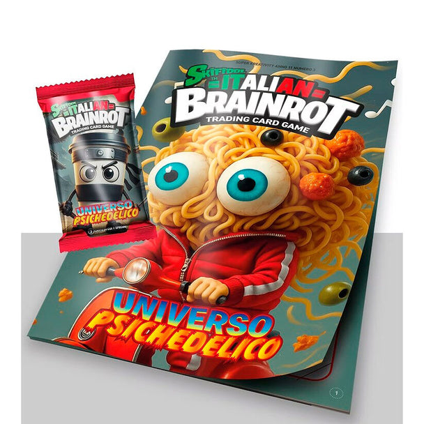 Couverture de l'album Italian Brainrot Universo Psichedelico par SKIFIDOL avec un design psychédélique coloré
