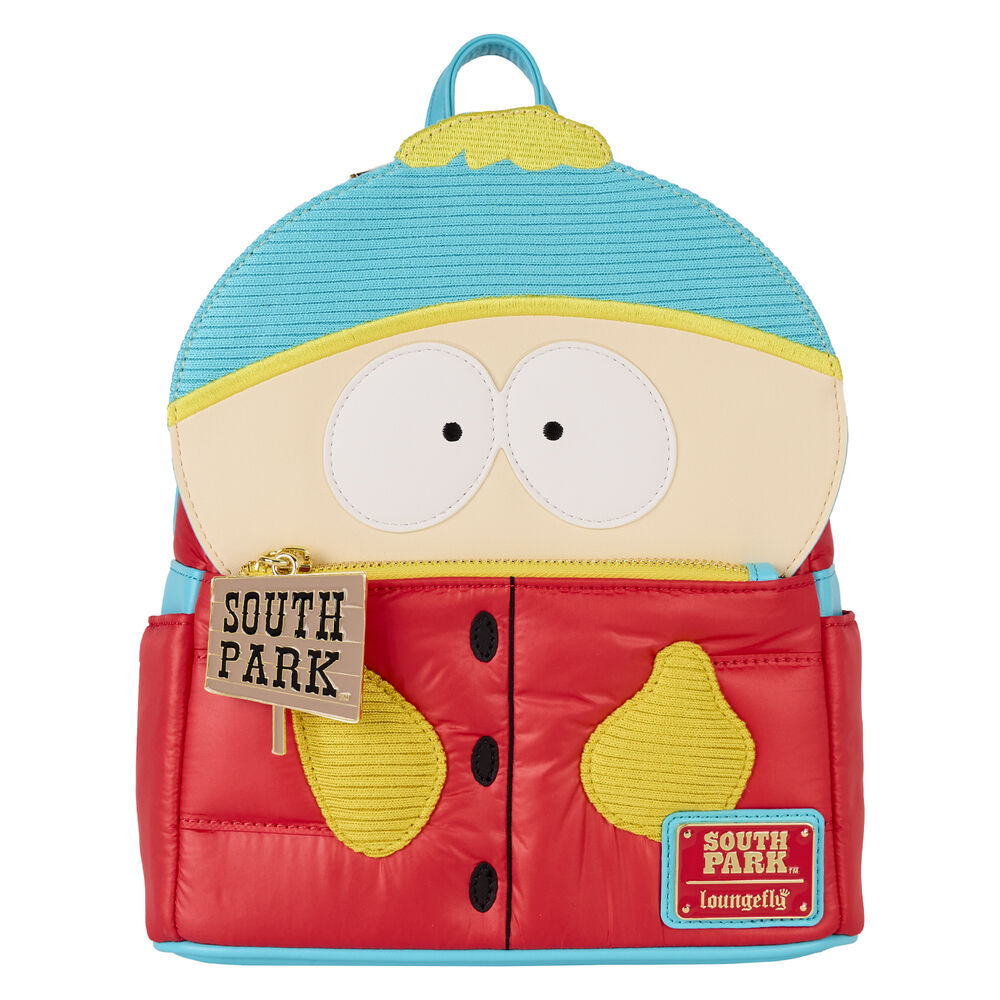 Sac à dos Loungefly South Park Cartman vue de face avec design coloré et détaillé