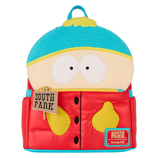 Sac à dos Loungefly South Park Cartman vue de face avec design coloré et détaillé