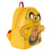 Détail du logo Loungefly brodé sur le sac à dos Adventure Time Jake