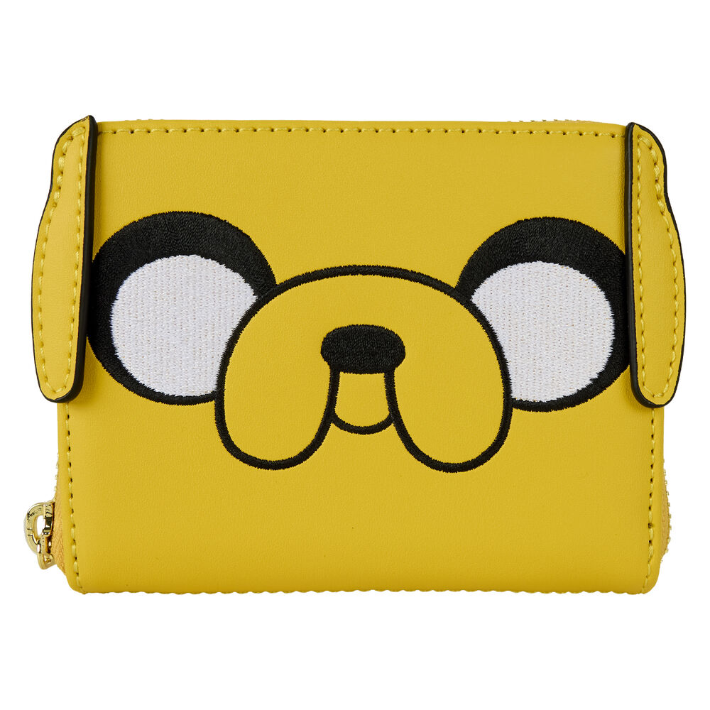 Photo du portefeuille Loungefly Adventure Time ouvert montrant les compartiments pour cartes et billets