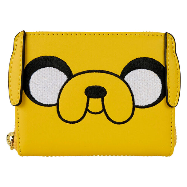Photo du portefeuille Loungefly Adventure Time ouvert montrant les compartiments pour cartes et billets