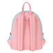Profil latéral du sac Loungefly Barbie montrant les détails des coutures et la forme ergonomique