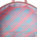 Intérieur du sac à dos Loungefly Barbie avec plusieurs compartiments pour organiser vos effets personnels