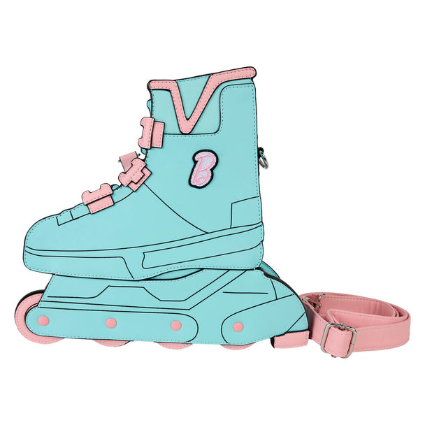 Vue avant du sac à épaule Loungefly Barbie Skate avec son design coloré et logo distinctif