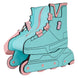 Détail de la bandoulière ajustable du sac Loungefly Barbie Skate pour un confort optimal