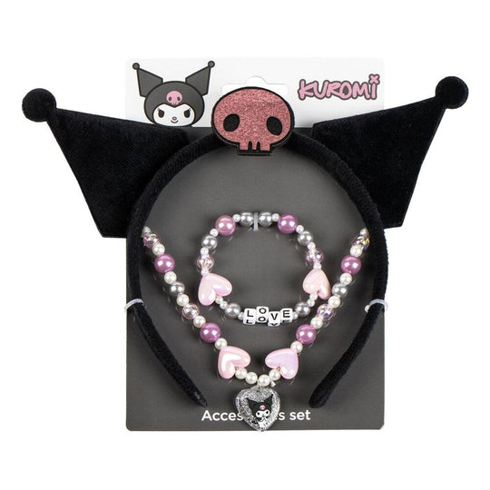 Coffret bijoux Hello Kitty et Kuromi CERDÁ avec design coloré et dimensions 12,5x19x2 cm, parfait pour offrir ou collectionner.