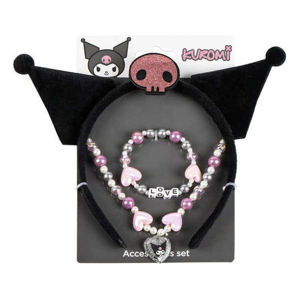 Coffret bijoux Hello Kitty et Kuromi CERDÁ avec design coloré et dimensions 12,5x19x2 cm, parfait pour offrir ou collectionner.