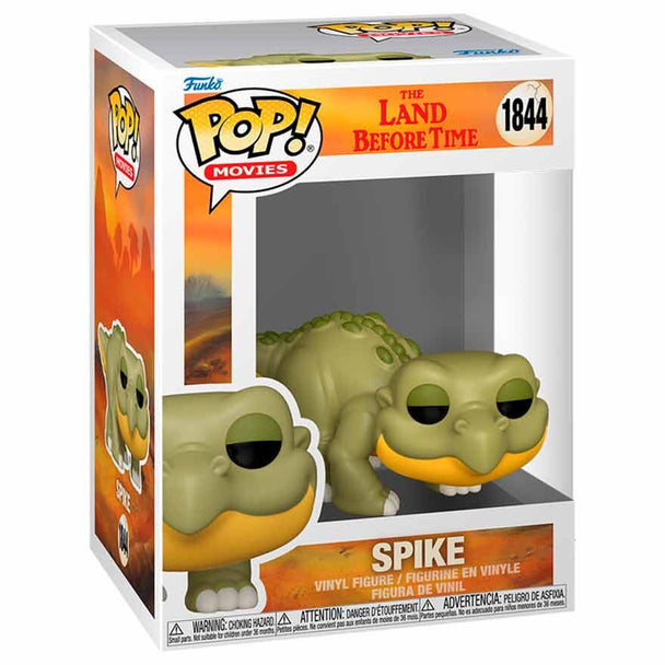 Vue rapprochée de la figurine Funko POP Spike avec détails colorés et boîte collector.