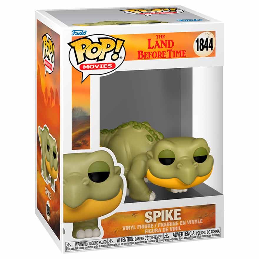 Vue rapprochée de la figurine Funko POP Spike avec détails colorés et boîte collector.