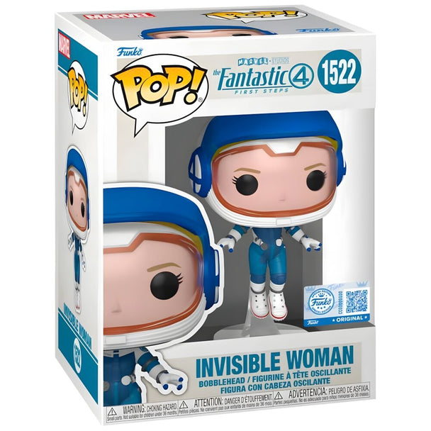 Figurine Funko POP de l'Invisible Woman des Fantastic 4 en vinyle de 9 cm dans sa boîte cadeau Marvel officielle