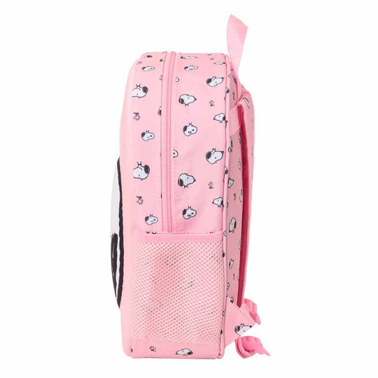 Poignée supérieure du sac à dos Snoopy 3D SAFTA avec carte d'identification personnalisable visible
