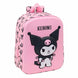 Sac à dos Hello Kitty Kuromi 3D de 27 cm vue de face avec couleurs vives et détails en relief