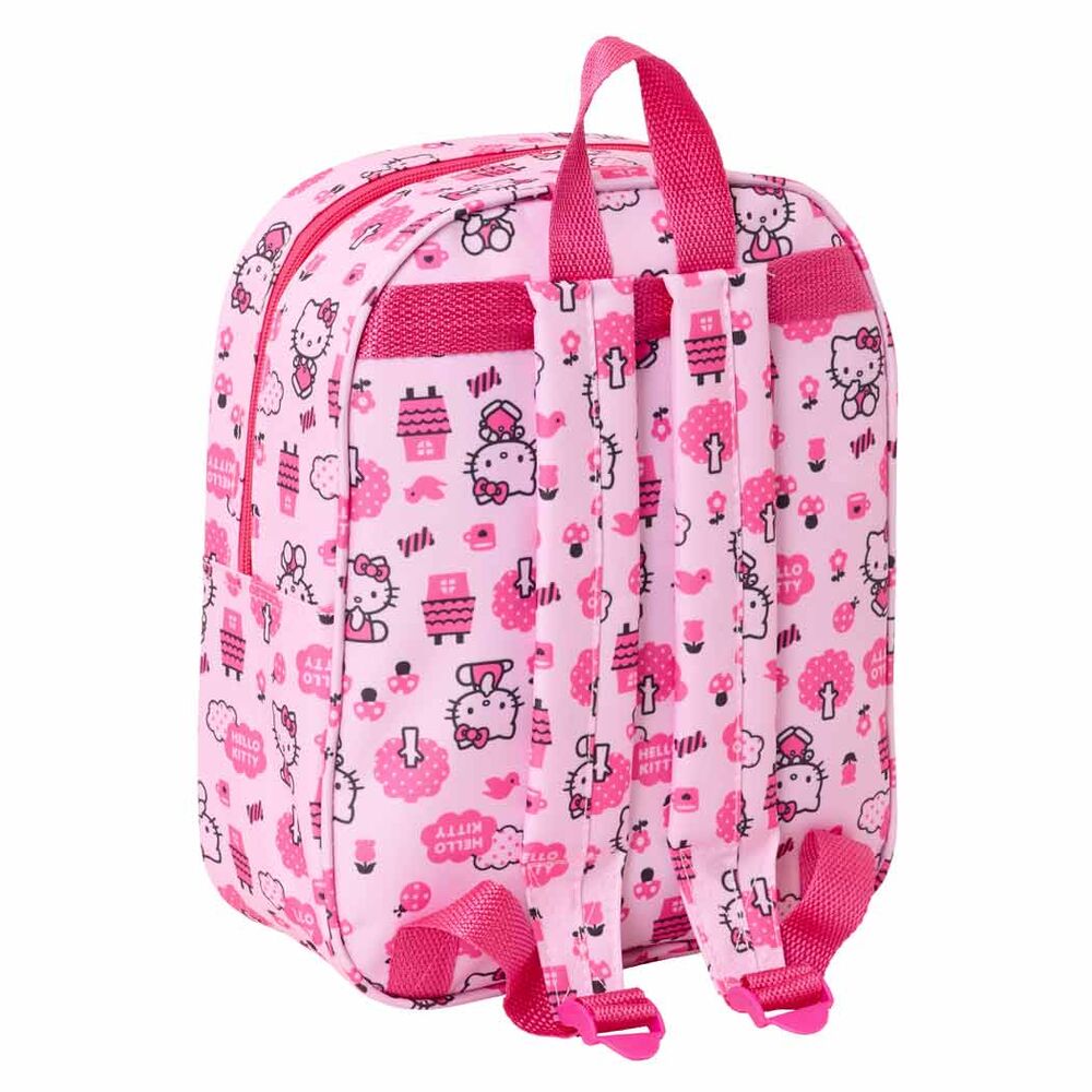 Sac à dos Hello Kitty 3D SAFTA de face avec design coloré et fermeture éclair visible