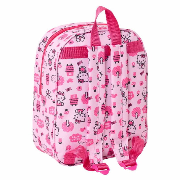 Sac à dos Hello Kitty 3D SAFTA de face avec design coloré et fermeture éclair visible