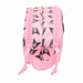Trousse double Hello Kitty Kuromi ouverte montrant les deux compartiments spacieux et zippés