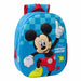 Vue latérale du sac à dos Mickey avec poche pour bouteille et bretelles rembourrées confortables